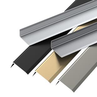 铝合金7字收边条加宽L型瓷砖收口线木地板金属装饰门槛窗框包边条