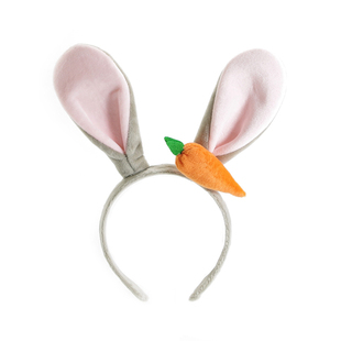 网红同款萝卜兔耳朵发箍可爱卡通兔子头箍头饰搞怪发卡女