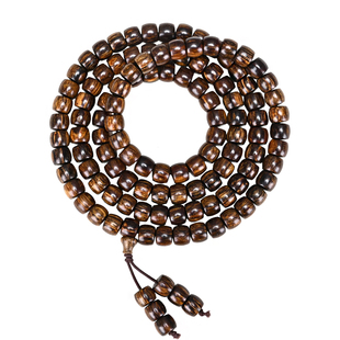 巴布亚贡木沉香手串清香味老料沉水直切龙鳞金星108手链情侣念珠