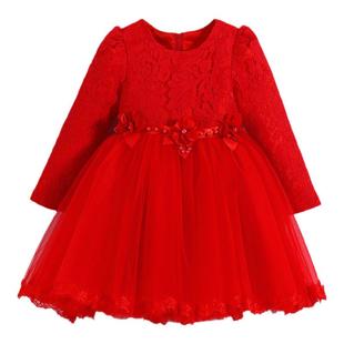 花童礼服女童公主裙蓬蓬纱裙周岁生日演出服儿童女宝宝洋气主持人