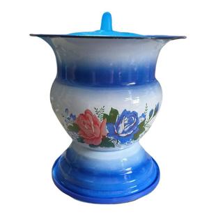 传统防滑老式搪瓷高脚儿童痰盂老人孕妇家用成人尿便盆坐便器马桶