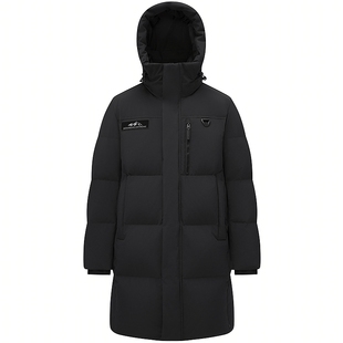 【25新款90绒】波司登冬季防风中长款保暖羽绒服男女防风可拆卸帽