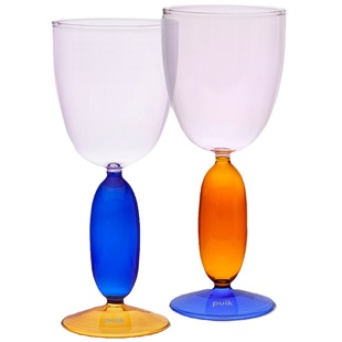 荷兰Puik撞色红酒杯套装家用玻璃高脚杯波尔多杯葡萄酒杯气泡酒杯