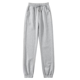 加绒运动裤女秋冬2025新款仿羊羔绒加厚卫裤束脚宽松外穿灯笼裤子