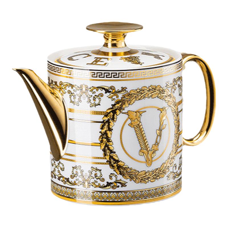 Rosenthal meets Versace 范思哲女神维尔图斯白色陶瓷茶壶礼盒装