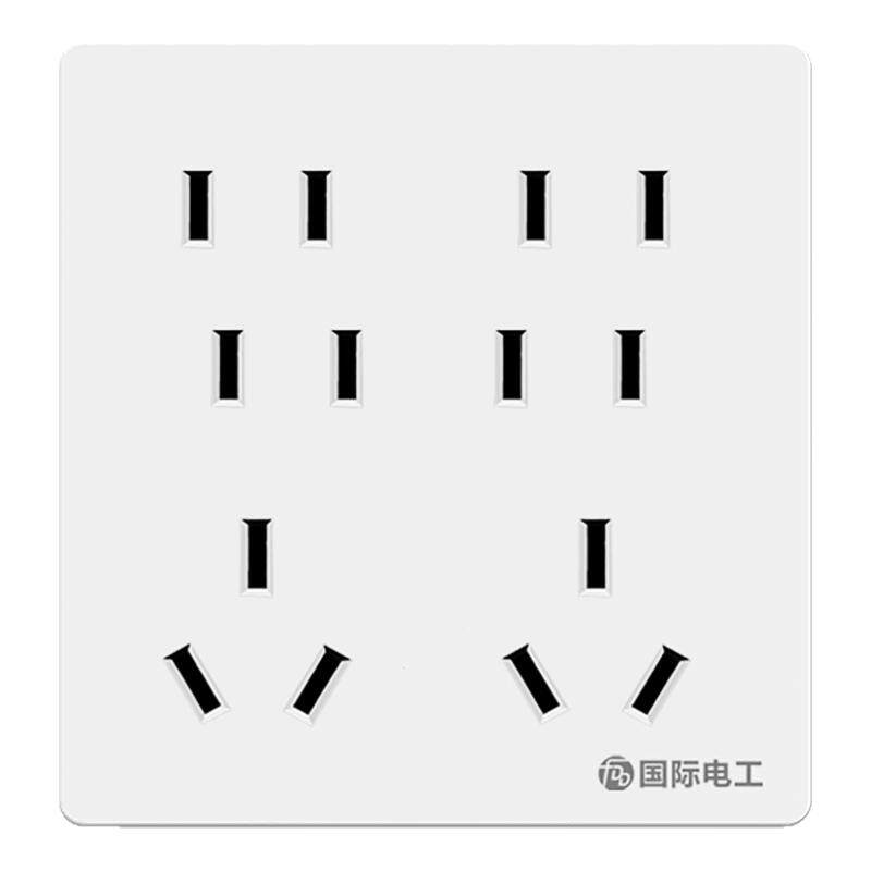 国际电工升级款86型十四孔插座