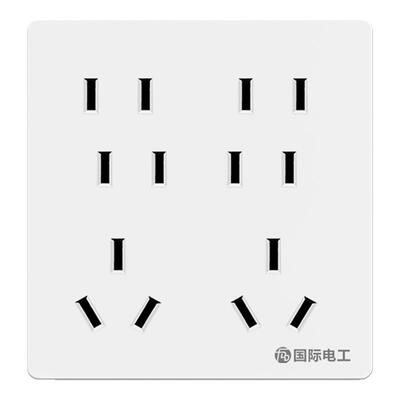 国际电工升级款86型十四孔插座