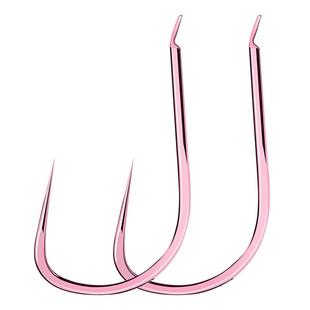粉色新关东无倒刺鱼钩长柄正品散装竞技鲫鱼鲤鱼罗非鱼钩渔具配件
