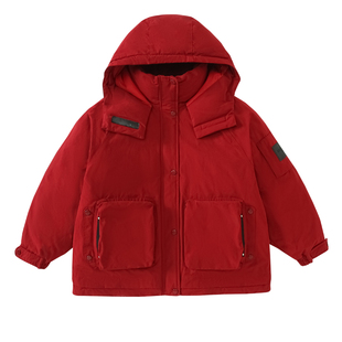 女童冬季保暖白鸭绒羽绒服2025新款洋气加厚外套初中生女孩派克服