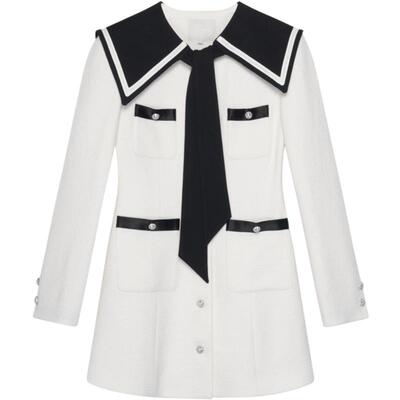 REVAN芮范设计师款千金风粗花呢连衣裙RN71101116