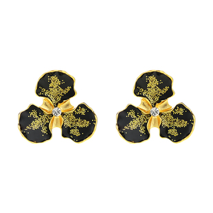 欧美花朵创意大耳钉轻奢复古优雅贵气耳环宴会礼服大牌明星耳饰女