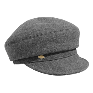 复古英伦灰色鸭舌帽女士新款短檐报童帽女秋冬显脸小百搭帽子女款