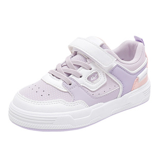 回力童鞋女童紫色板鞋2025春季新款儿童学生运动鞋男童透气休闲鞋