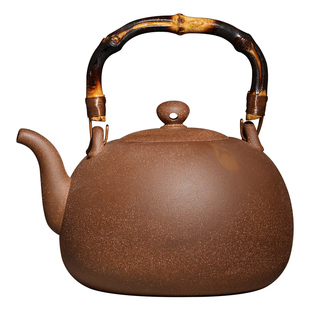 台湾省陶作坊老岩泥一式烧水壶岩矿煮茶陶壶大号茶台电陶围炉煮茶