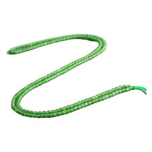 天然和田玉碧玉项链3mm小米珠多圈手链苹果绿阳绿色圆珠子玉挂绳