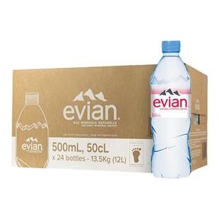 Evian依云矿泉水330/500ml*24瓶法国进口整箱高端进口矿泉水