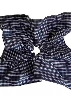 美式学院风格子布艺方巾发圈