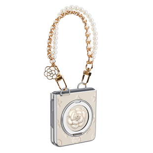 电镀磁吸360旋转支架适用于华为pocket2手机壳新款折叠packet2轻奢高级感素皮pocket腕带挂绳pk2防摔保护套女