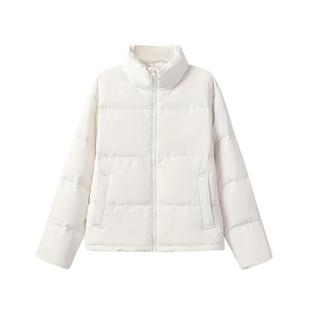 马克华菲90鸭绒冬季极简羽绒服保暖立领时尚百搭简约小个子情侣款