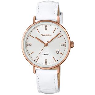 卡西欧手表女款小众设计简约商务气质限量女士手表石英表she4048