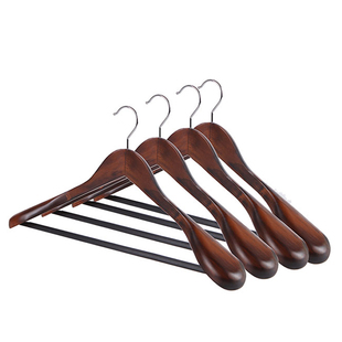 高档宽肩无痕大衣架宾馆酒店衣服架家用成人衣挂实木西服套装衣架