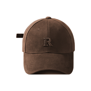 美拉德棒球帽女咖色字母宽帽檐显脸小鸭舌帽硬顶大头围深顶帽子男