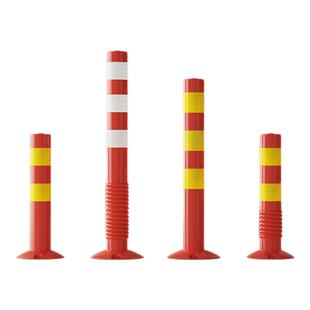 75CM塑料警示柱PU弹力柱防撞反光柱护栏隔离桩柔性道路分道口路桩