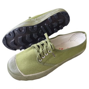 征峰解放鞋男款绿色帆布鞋防滑耐磨透气鞋女款橡胶工地干活低帮鞋