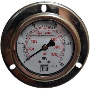 YN60ZT轴向带边耐震压力表25MPa水抗震机油液压表防振指针式包邮