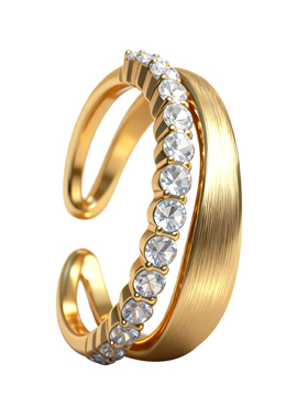 《时光织造》2025新款虎眼石指环食指可调节叠戴轻奢戒指小众设计