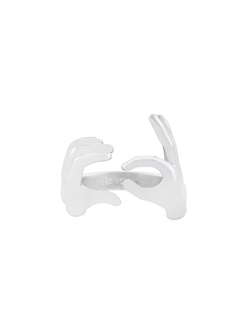 比心OK手势造型开口戒指男女指环