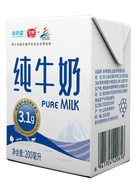 新希望琴牌纯牛奶200ml24