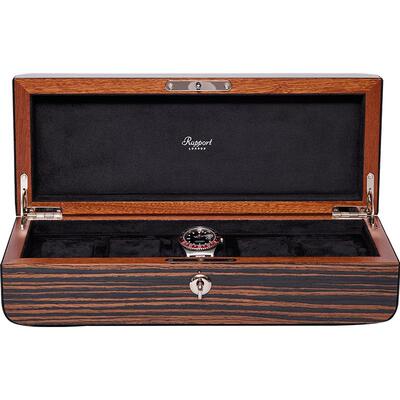 Rapport英国手表盒Mayfair五表位腕表收藏盒鳄鱼皮纹路手表收纳盒