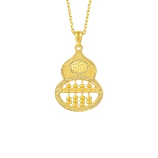 周生生官方正品文化祝福葫芦算盘吊坠黄金足金挂坠94914P