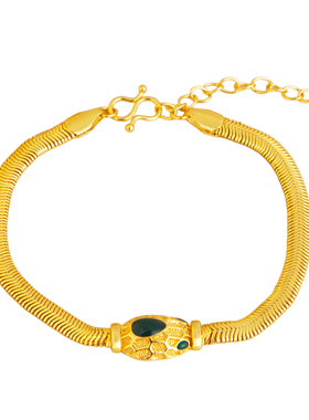 珐琅彩小青蛇手链雄小众设计首饰