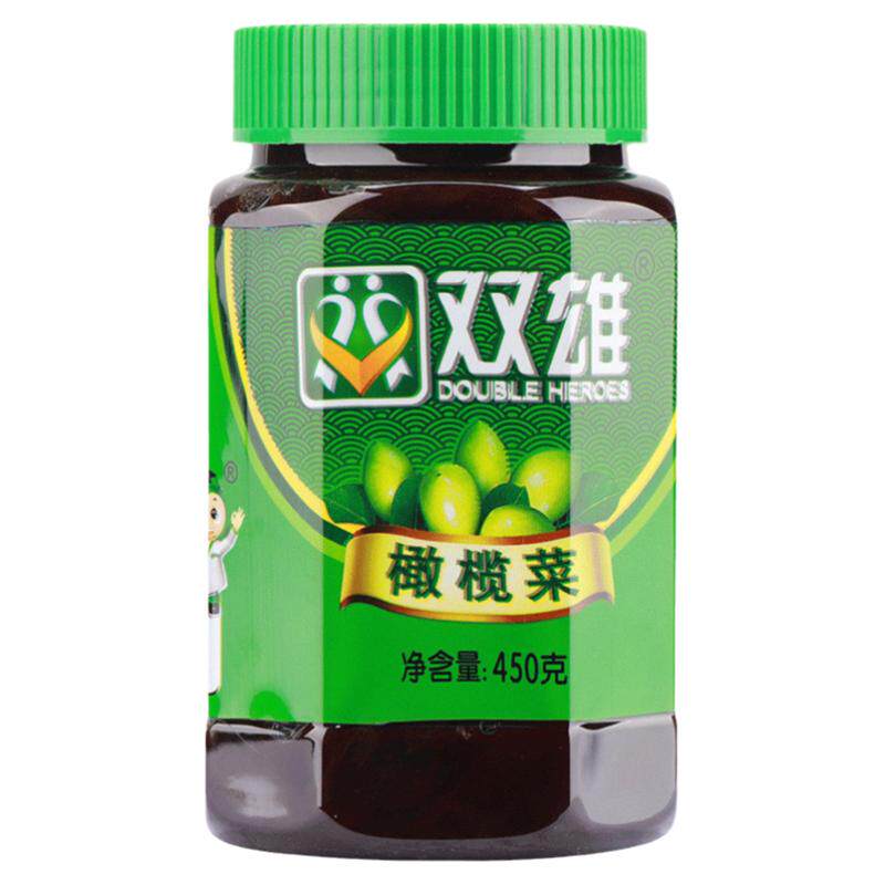 双雄橄榄菜下饭菜正宗潮汕特产腌菜酱菜开胃咸菜小菜450g大瓶装