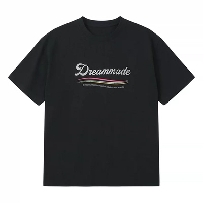 Dream made 美式cleanfit字母印花圆领短袖T恤男夏季薄款情侣上衣