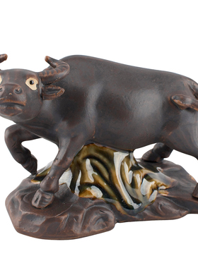 十二生肖家居装饰陶瓷吸水石水族