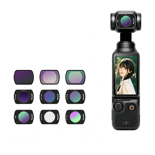 适用大疆pocket4/3滤镜磁吸uv镜cpl偏振镜nd滤镜减光镜黑柔滤镜片柔光镜增广镜DJI相机配件广角镜头直播配件