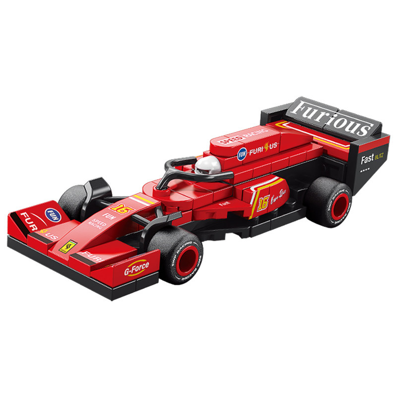 f1方程式赛车积木模型四格车益智拼装玩具跑车男孩礼物2026新款