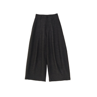 加厚保暖毛呢西装裤“简构弧度”弧形气球休闲裤宽松慵懒风女冬季