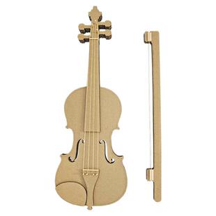 纸板DIY提琴废物利用环保手工制作音乐玩教具幼儿园变废为宝成品