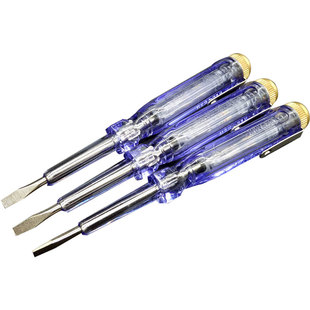 热销嘉信牌测试电笔一字笔电工笔测试笔水晶柄电笔透明电笔JX-43