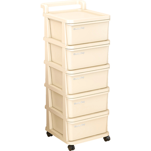 抽屉式收纳柜家用分层零食玩具储物柜子可移动客厅杂物推车置物架