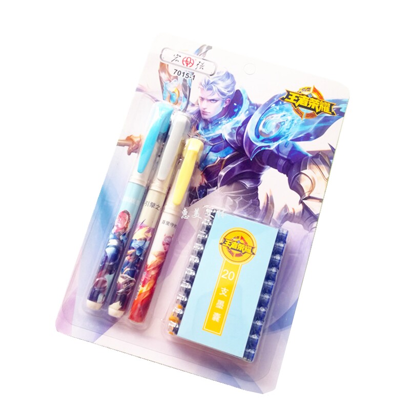 包邮 宏强墨囊钢笔套装花花姑娘/王者荣耀可擦笔学生奖品7015-1