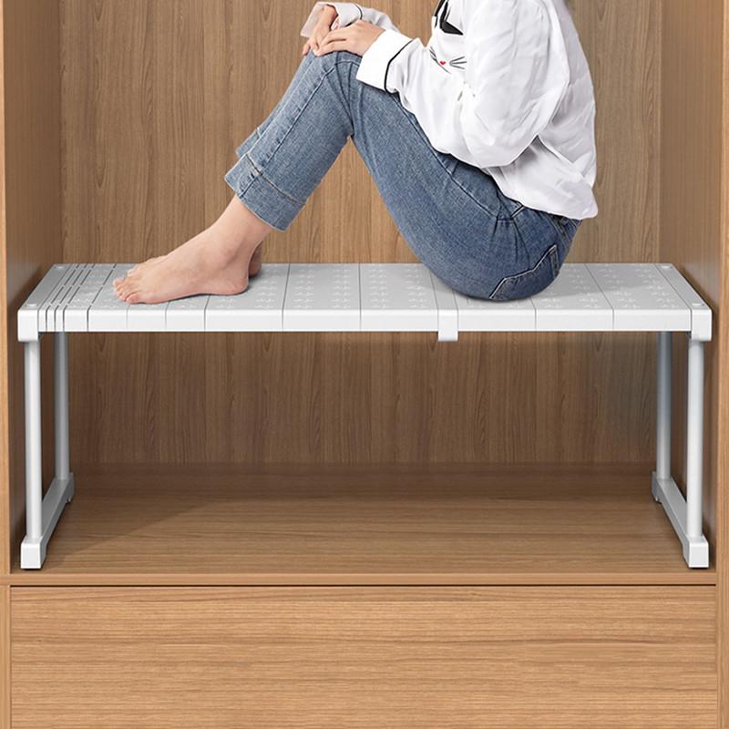 衣柜分层隔板收纳神器柜子橱柜内可伸缩置物架衣橱鞋柜隔断整理板