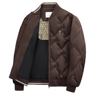 【石墨烯】与狼共舞棒球领羽绒服男2025秋冬新款轻薄保暖休闲外套