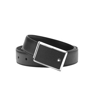 【自营】万宝龙MONTBLANC商务休闲腰带/皮带自动扣牛皮板扣平滑扣