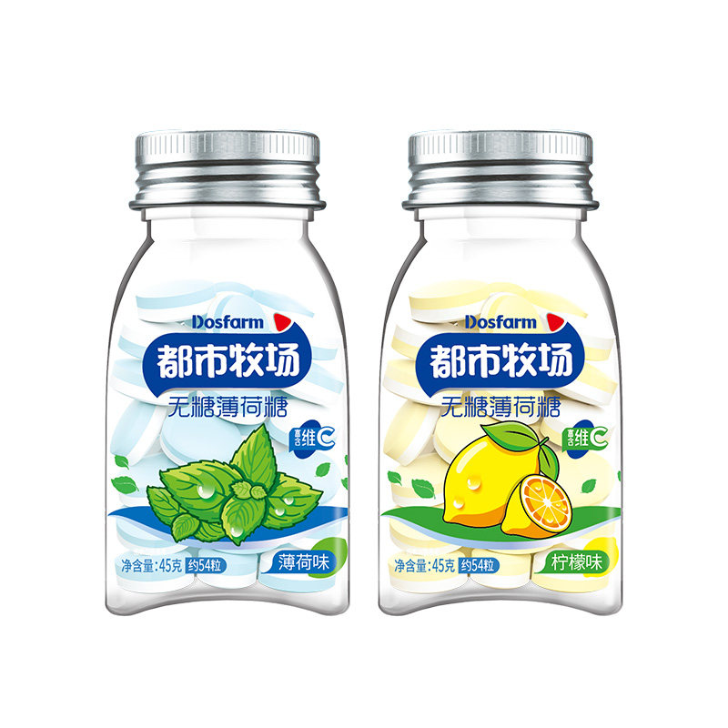 都市牧场无糖薄荷糖45g*2瓶