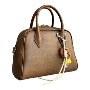 捡漏！国内公司单尾货~正价300+~秋冬复古高级质感真皮保龄球包